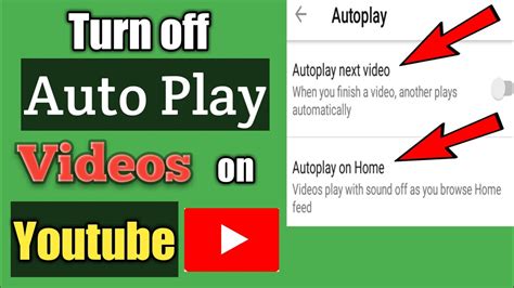 How To Turn Off Autoplay Videos On Youtube Youtube