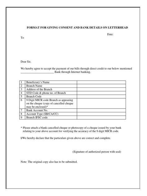 Plus, learn design tricks that are sure to impress. Format For Giving Consent And Bank Details On Letterhead ...