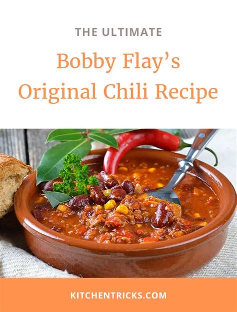 Bobby Flays Original Chili Copycat Recipe Kitchen Tricks