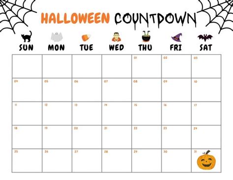 Download This Free Halloween Printable Countdown Calendar Now Catch
