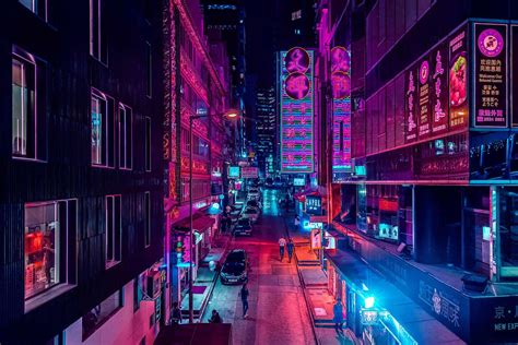 Wallpaper2 Cyberpunk City Neon Aesthetic City Wallpaper