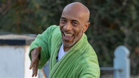 Strictlys Danny John Jules Dances In His Dressing Gown On His Driveway