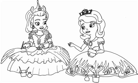 Mewarnai Amber Sofia Sofia The First Coloring Pages F