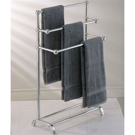 Amazing Free Standing 3 Level Towel Stand Rail Home And Garden Bathroom