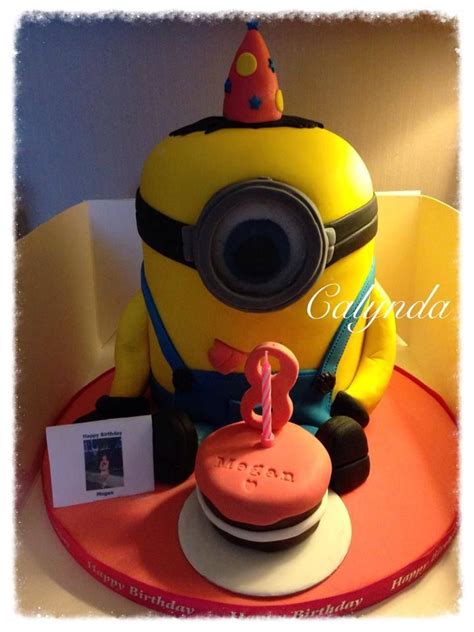 We did two chocolate layers and two yellow cake layers. Minion Cake (With images) | Minion cake, Minions, Cake designs