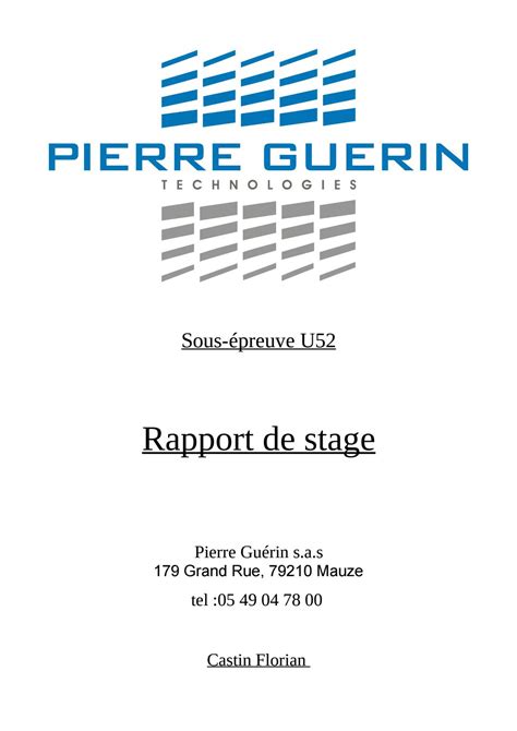 Rapport De Stage By Flo Bpt Issuu