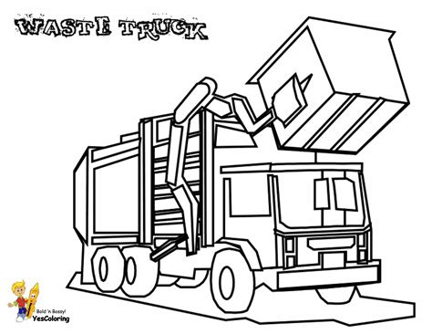 Garbage truck coloring page at getcolorings.com | free. Grimy Garbage Truck Coloring Page | Garbage Trucks | Free ...