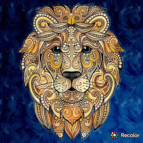 Lion Mandala Mandala Dots Mandala Design Rock Painting Art Dot