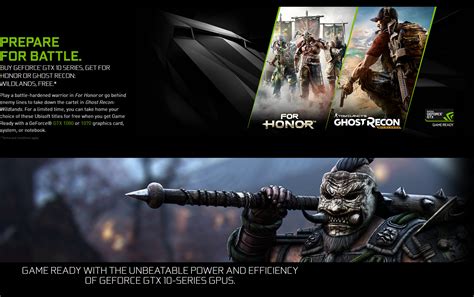 Nvidia Geforce Bundle For 2017 Adds For Honor And Ghost Recon Wildlands