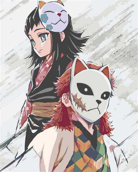 Demon Slayer Makomo And Sabito Paint By Numbers Paint My Numbers