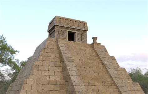 3d Model Aztec Pyramid Small Vr Ar Low Poly Cgtrader