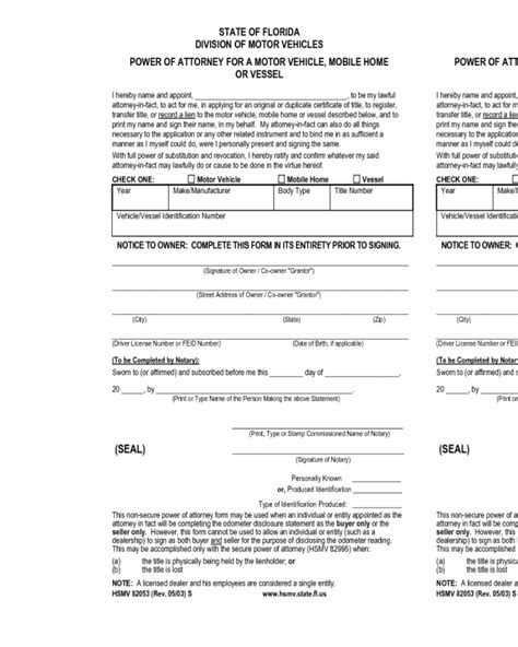 2021 Power Of Attorney Form Fillable Printable Pdf And Forms Handypdf