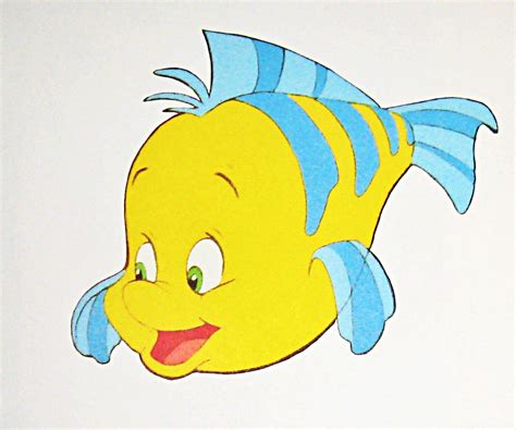 Walt Disney Production Cels Flounder Walt Disney Characters Photo