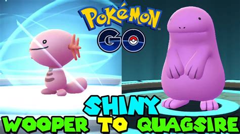 Evolving Shiny Wooper To Shiny Quagsire In Pokemon Go Team Go Rocket Event Youtube