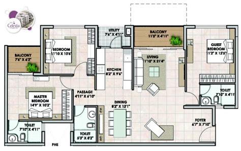 3bhk 3 Unit Apartment Building Floor Plans Image To U