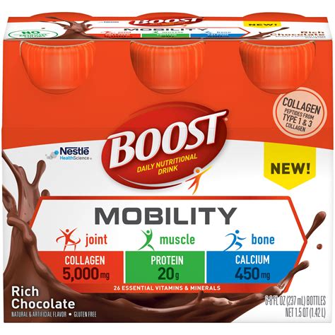 Boost Mobility Ready To Drink Daily Nutritional Drink Rich Chocolate