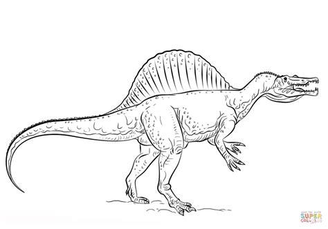 Coloring pages are suitable for fans of dinosaurs and fans of the series, as well as for young explorers to spend their free time. Spinosaurus coloring page | Free Printable Coloring Pages