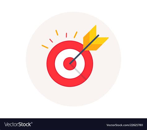 Target Goal Icon Marketing Targeting Strategy Vector Image