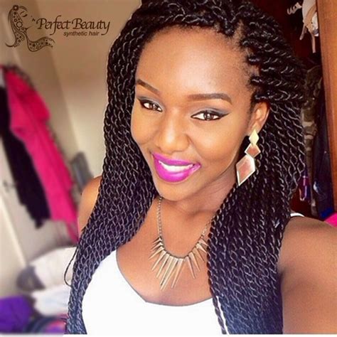 If you've been thinking of exploring now, crochet braids and twists are gaining popularity again; Long Kinky Twist Wig Black Synthetic Hair Braiding Twist ...