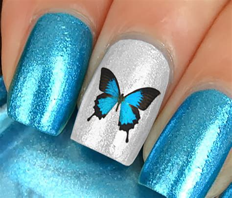 Blue Butterfly Nail Decals Moon Sugar Decals