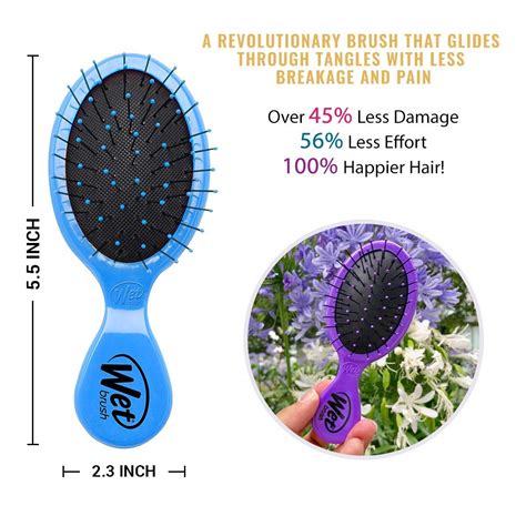 Wet Brush Multi Pack Squirt Detangler Hair Brush With Soft Intelliflex Bristles Mini Travel