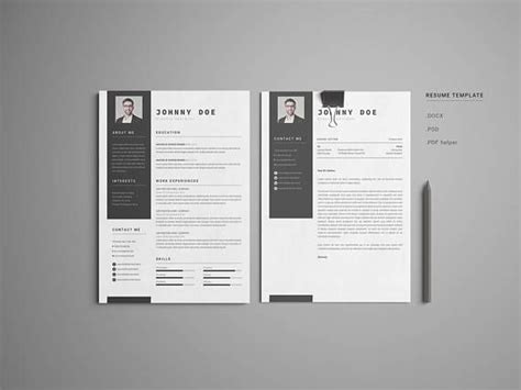 Connected with a secretary's work. Office Simple-CV / Resume Template / Cover Letter Template *C | Ppr, Tipografia