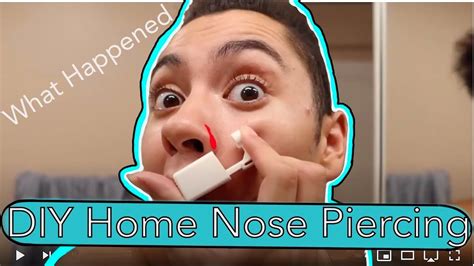 How To Pierce Your Nose At Home Piercing Nose With Amazon Kit Vlog