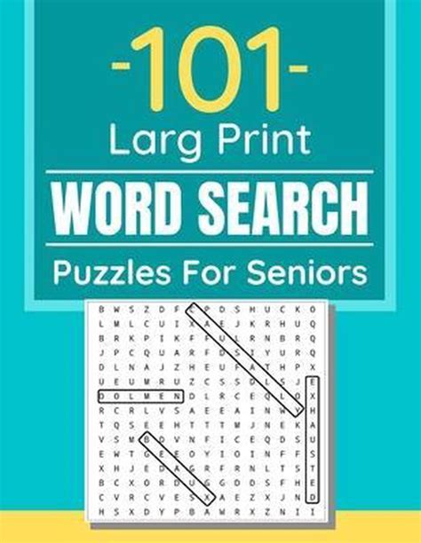 101 Large Print Word Search Puzzles For Seniors Word Search Puzzle
