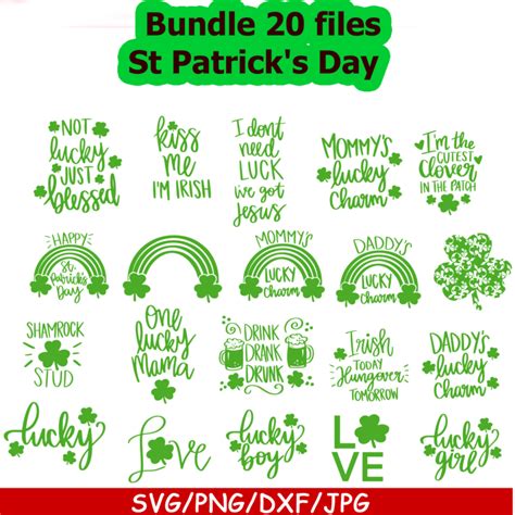 St Patricks Day Svg Bundle Lucky Svg Irish Svg St Patricks Day