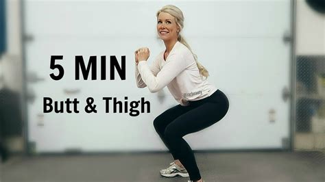 5 Minute Butt And Thigh Workout No Equipment Youtube