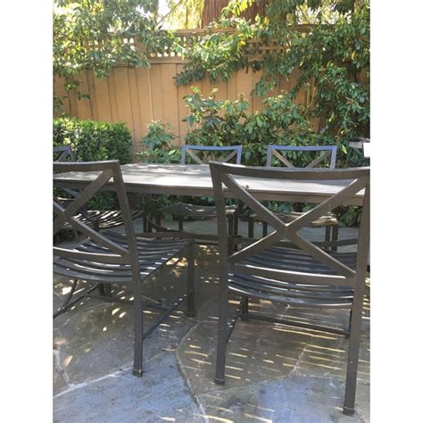 The cypress outdoor dining chair has a. Restoration Hardware Outdoor Dining Table & Chairs | Chairish