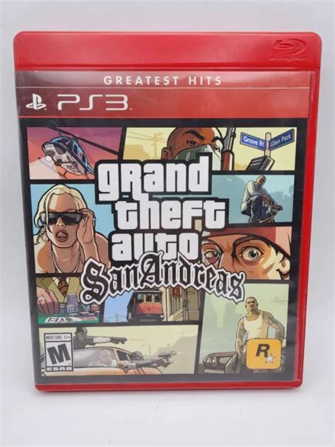 Grand Theft Auto San Andreas Sony Playstation 3 Ps3 Game With Map Free