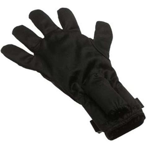 fukuoku five finger vibrating right hand massage glove medium large black