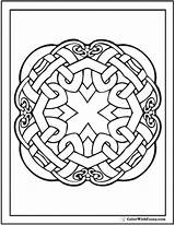 Celtic Knot Coloring Designs Pages Quad Printable Patterns Colorwithfuzzy Knots Scottish Irish Gaelic sketch template