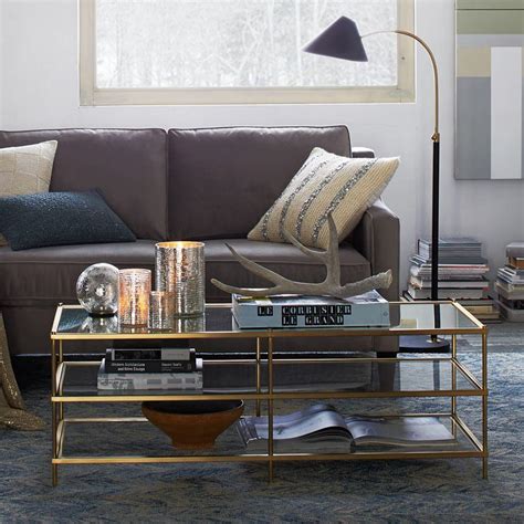 This airy coffee table's bottom is mirrored, reflecting up to the wide, tempered glass top. Terrace Coffee Table | west elm UK