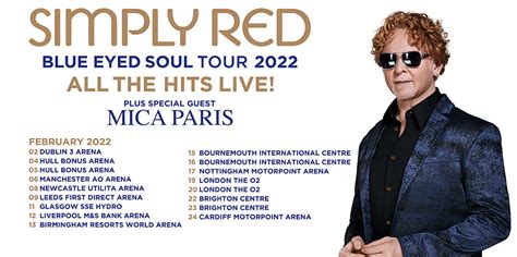 Simply Red Tickets and Tour Dates UK 2022 Concert Hotel