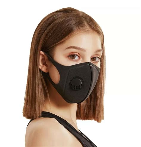 Face Mask Protective Covering Mouth Masks Washable Reusable Black Easy