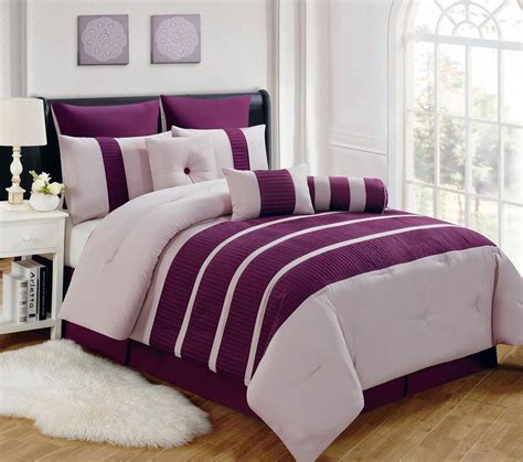 9 Piece King Barri Plum Comforter Set Plum Bedding Plum Comforter