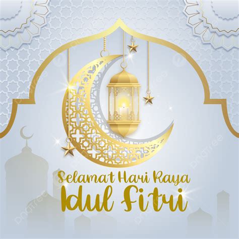 Ucapan Kartu Selamat Hari Raya Idul Fitri Gold White Template Template Download On Pngtree