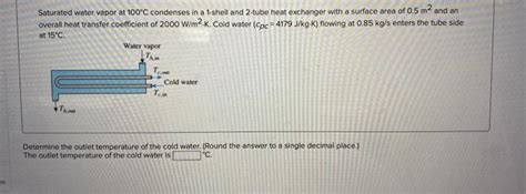 Solved Saturated Water Vapor At 100C Condenses In A 1 Chegg