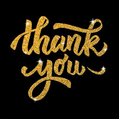 Premium Vector Thank You Hand Drawn Lettering In Golden Style On