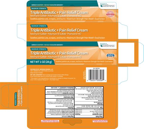 Check spelling or type a new query. FAMILY WELLNESS TRIPLE ANTIBIOTIC PLUS PAIN RELIEF (cream ...