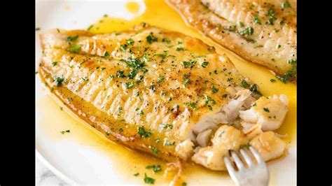 Pan Fried Sea Bass With Garlic Lemon Butter Sauce Youtube
