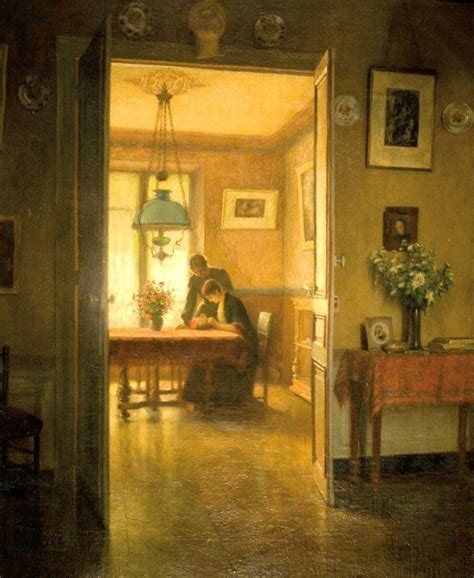 Two Figures In Interior By Guillaume Larrue French 1851 1935