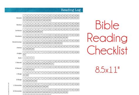 Bible Reading Checklist Printable Brushstrokes By