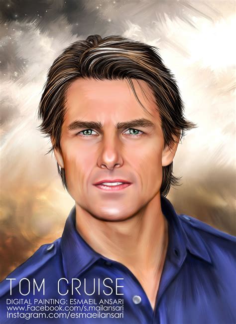 Tom Cruise On Behance Digital Painting Portrait Tom Cruise Toms