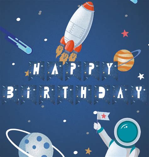 Happy Birthday Party Decorations Outer Space Supplies For Kidsrocket