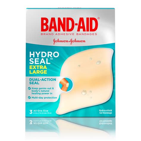 Band Aid Brand Hydro Seal Extra Large Adhesive Blister Bandages 3 Ct