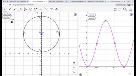 Working Out Parametric Equations For A Cycloid Youtube