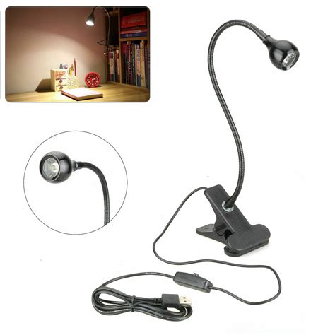 Usb Flexible Gooseneck Led Light Clip On Beside Bed Desk Table Lamp Eye